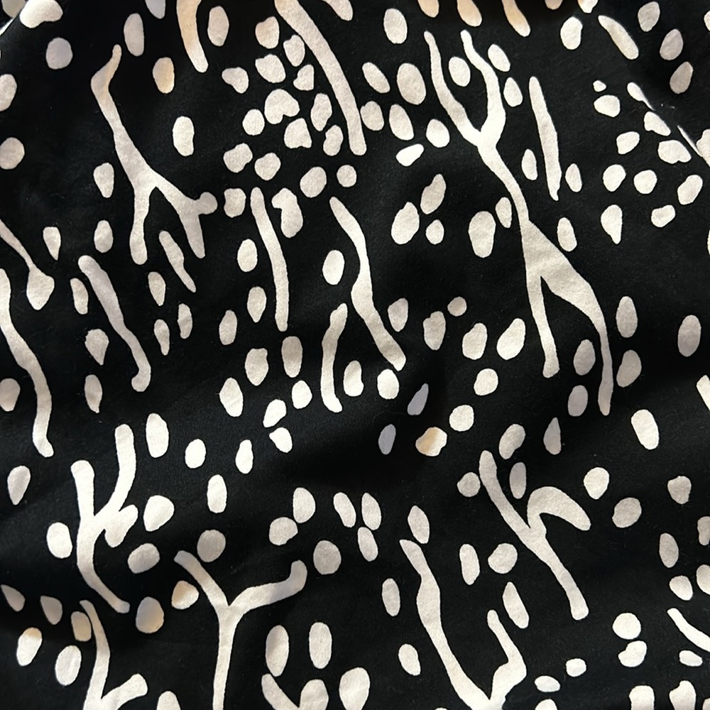 New DVF Target Black Midi Sea Spots L/S Wrap Dress SMALL Diane Von Furstenberg - Picture 4 of 12